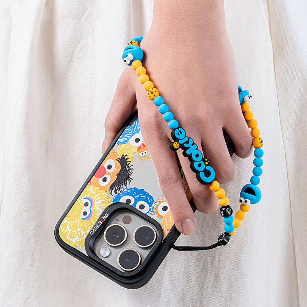Casebang Cookie ve Elmo Sesame Street Telefon Bilek Askı İpi Casebang Cookie ve Elmo Sesame Street Telefon Bilek Askı İpi